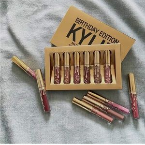 Kylie Cosmetics Jenner Lips Gloss Matte Liquid Lipstick Birthday Edition 6 pcs